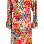 Agnes & Dora  Bloom Limited Edition Floral Midi Dress Bell Sleeve Women's M Photo 0