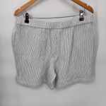 J. Jill Pull on Lounge Shorts Womens Medium White Blue Stripe Cotton NEW Photo 3