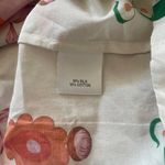 Tucker NYC Ecru Dutch Blossoms Blouse Top Shirt Floral Silk Women's Size Medium White Photo 3