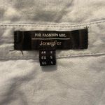 Jennyfer SZ S lightweight button down shirt tie front Blue Photo 3