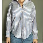 Brooks Brothers  100% Cotton Blue White Collared Shirt Size 2 Photo 2