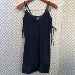 PINK - Victoria's Secret VS Pink dusty‎ blue drawstring summer dress coverup Photo 1