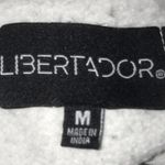 𝅺LIBERTADOR hooded sweatshirt dark green and red stripes on long sleeves size M White Size M Photo 2