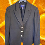 Charter Club  Black 3 Button‎ Textured Blazer Size 10 Photo 0