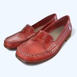 G.H. Bass & Co. Freeport Penny Loafers Red Leather Womens Size 8 M Preppy Casual Photo 7