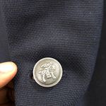 Dillard's Navy blue structured oversize boyfriend fit preppy blazer Measurements in pics. Excellent condition Photo 1