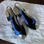 Ash  Court Shoes all Leather Tricolor Heels Taper size EU 39 leather sole . Photo 2