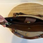 Fossil  Multi Colored Woven Brown Leather Top Handle Crossbody Medium Bag Photo 8