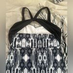 Soybu Womens  Ikat active dress with Bra black white cross back Size small EUC Photo 5