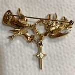 Dove Vintage GIUSTI  and Cross Gold Tone Brooch Photo 5