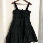 Hunter Bell Anthropologie  Womens Dress Black Mini Tiered Velvet Trim Size XL Photo 0