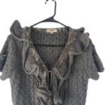 Hendi Sm Grey Wool Ruffle Knit Academia Sweater Cottage Coquette Feminine Fairy Gray Photo 1