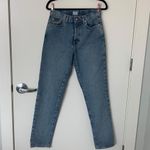 Calvin Klein High Rise  Easy Fit Zip Fly Jean in All Over Sandblast - Size 4 Photo 0