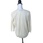 Lands' End 3/4 Sleeve Sweater White Large Photo 2