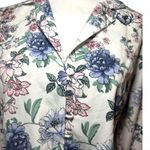 A Byer A. Byer Floral Tie-Front Blouse - Cream and Blue small Photo 1