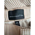 White House | Black Market WHBM High Rise Straight Tan White Striped Jeans SIze 12 Photo 8