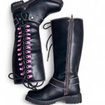 Milwaukee size 7 black leather biker boots Photo 2