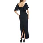 Mac Duggal NWOT Women’s Crepe Fitted Dress Short Ruffle Sleeves Black Size 6 Photo 6