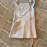Casual Cream Elastic Waist Overall Corduroy Dress One Size White Size M Photo 4