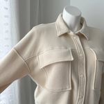 Abercrombie & Fitch Soft A&F Butter Yellow Fleece Lined Snap Shacket Jacket XL Photo 1