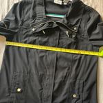 Black Utility Jacket with Collared Neckline and Long Sleeves Size 1 Photo 8