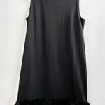 Dress Barn  Black Fur Trim Dress Holidays Festive Christmas Party Y2K Glam Sz 16 Photo 0