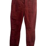 Anthropologie ✨ Jefferson Slim Utility Pants Size 29 Dark Red Chino Ankle✨ Photo 3