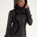 Lululemon Athletica Womens Stride Heather Herringbone Hooded Jacket Black Size 4 Photo 0