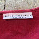 Bryn Walker Women's  100% Linen Bell Sleeve Pullover Top Made In USA‎ Pink Large Photo 1