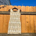 Vintage floral dress by cw dresses‎ size small Tan Photo 1