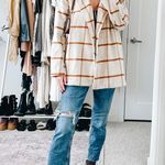 Joie  Revolve Neutral Plaid Coat Jacket  Photo 4