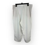 J.Jill Womens Large 100% Linen Cropped Pull On Pants White Beachy Boho Pockets Photo 1