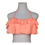 Ruffled Tiered Peach Halter Swim Top Swimwear MEDIUM Cottage Pastels Poolcore Orange Photo 1
