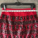 Moulinette Soeurs  Red Skirt with Black Sequins Size 0 Photo 6