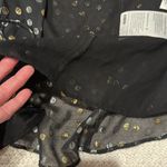 Reformation  Womens Wrap Blouse Polka Dot Sheer Long Sleeve V-Neck Top Black Med Photo 9