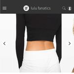 Lululemon Black LA Better Best Long Sleeve Crop Cropped Keyhole Cut Out Size 10 Photo 7