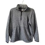 Victoria's Secret  Pink Oversized Fleece Quarter Zip Pullover Jacket Black Small Photo 0