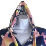 Bobbie Brooks Medium Blue Pink Tie Dye Hoodie Mini Dress NWOT Beach Cover Up Photo 2