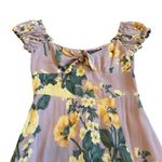 Reformation  Cordelia Floral Print Dress Midi Length Slit Off-Shoulder Size 0 Photo 2