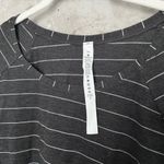 Lululemon Emerald Long Sleeve, Short Serve Stripe Heathered Black White Photo 2