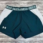 Under Armour Women's Loose Heatgear Athletic Short Shorts Teal White S SM Small Photo 8