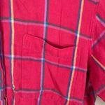 Diane Von Furstenberg  Vintage Red Plaid Button Front‎ Woman's Blouse Flannel 14 Photo 4