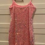 Lucy in the Sky Pink Sparkly Bodycon Dress BRAND NEW Photo 2