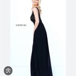 Sherri Hill NWT Enticing Beaded Lace Long Dress in Black Sz 0 $298 Photo 1