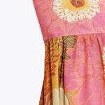 ZARA  Floral Strapless flowy bohemian Maxi Dress summer vacation casual Photo 8