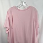 Woman Within  Plus Size 3X Top 30 32W Pink Solid V Neck‎ Short Seeve Cotton 823 Photo 4