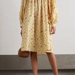 Batsheva + Laura Ashley Beaumaris Floral Print Cotton Dress Yellow Size 4 Photo 10