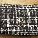 Badgley Mischka  Black and White Tweed Shoulder Bag Photo 0