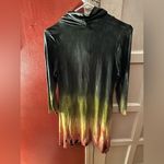 Art of Cloth Ombre Tie Dye Shark Tail Cowl Neck Tunic Yellow Size XS Photo 7