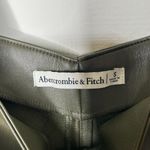 Abercrombie & Fitch Green Faux Leather Front Pocket Mini Shift Dress Layering Photo 4